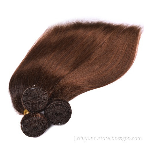 Shipping Now Wholesale Straight 4# honey brown Raw Indian Hair, Human hair Steam Processed Virgin Hair